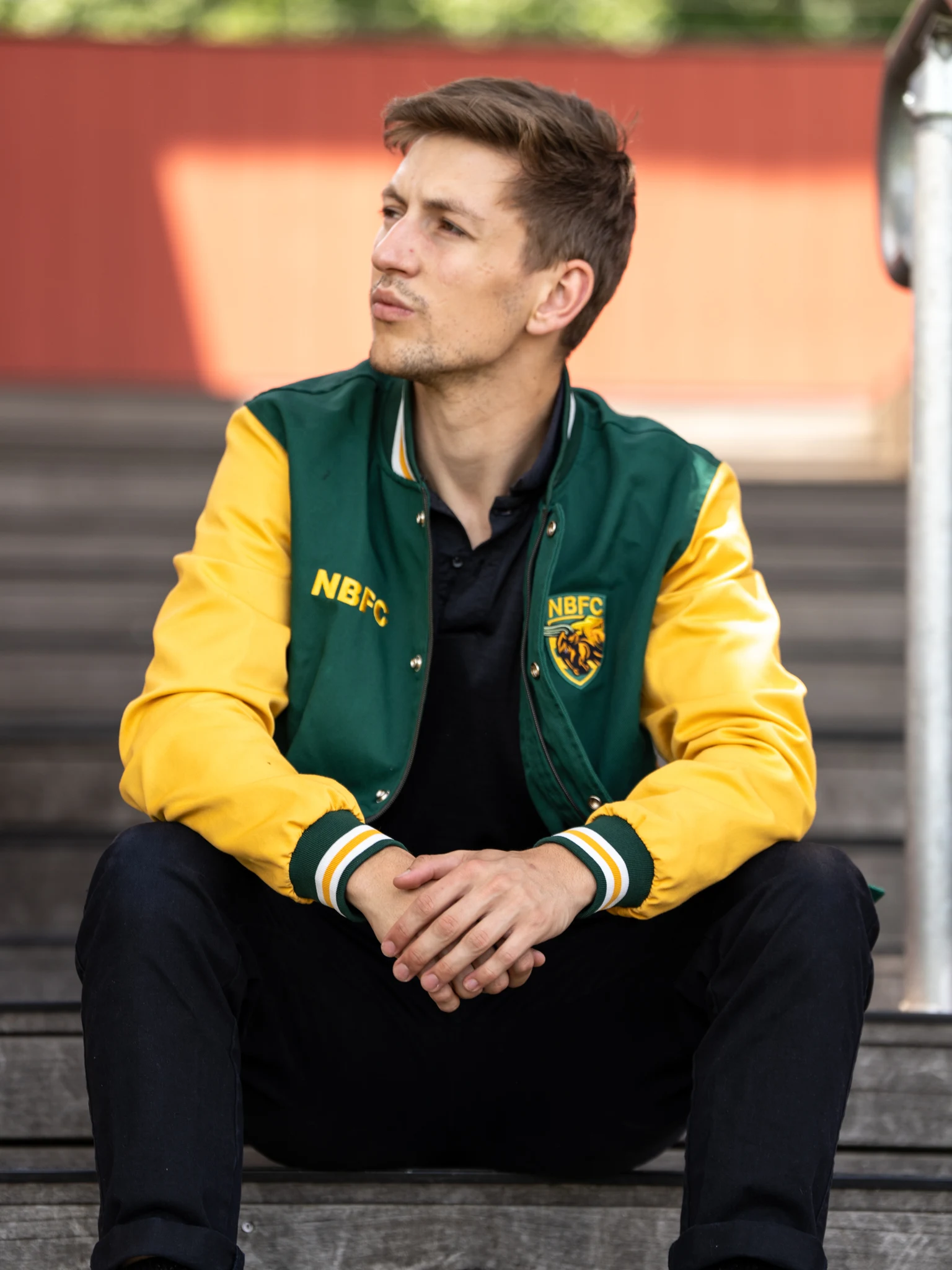 Varsity jacket detail